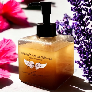 Hibiscus Infused Massage & Bath Oil (Lavender)